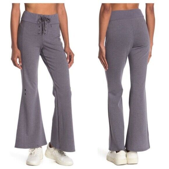 Free people Downhill Flared Sweatpants Deep Sea M - Picture 1 of 1